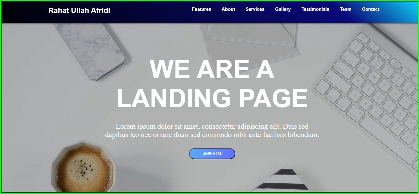 Project 5 - Landing Page